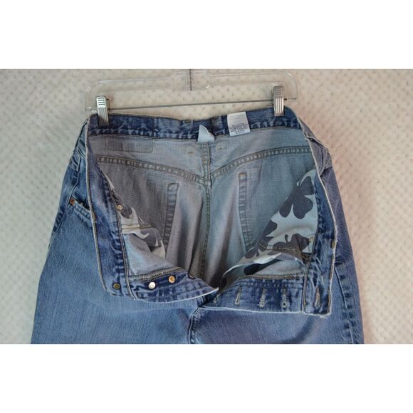 Lucky Brand Dungaree Men's 38 Medium Wash Straight Baggy Fit Button Fly Jeans - Picture 10 of 15